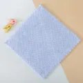 Blaues Korallenfleece Waffel Klein Handtuch, weiches saugfähiges Handtuch für den Haushalt. - Blau