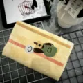 Cross-border cartoon jacquard soft absorbent bath towel cute adult face towel gift item - Hand Towel 35*75cm / Yellow Smile