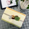 Cartoon jacquard towel soft absorbent cute adult bath towel decorative face towel home - Beige Smiley