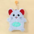 Hängendes niedliches Cartoon-Maus-Handtuch, saugfähiges Reinigungstuch für Küche und Bad. - Katze