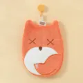 Süßes hängendes Handtuch saugfähig Korallenfleece Küche Bad wischen Cartoon Tier Lappen Stil - Fuchs