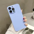 Lavender Purple iPhone 15 Pro Max Case Solid Color PC Hard Shell Camera Protection - Light Purple / 15Promax