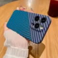 Blue purple zigzag pattern phone case compatible with multiple phone models slim protective cover - Blue and Purple