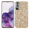 Glitter Bling Luxury Phone Case For Samsung Galaxy Full Coverage Hard Protective Cover - S20 Ultra (6.9 inch) / Rich Gold