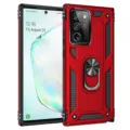 Funda protectora resistente antichoque con soporte de anillo de metal para Samsung Note 20 Ultra - Rojo / Note 20 Ultra