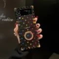 Glitzer Herz Klapp Handyhülle mit integriertem Ringhalter und Metallecken für Samsung Z Flip. - Muster 5 / Samsung Z Flip3