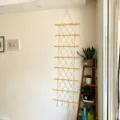 Macrame plant climbing trellis boho handmade cotton rope hanging wall decor for potted plants - Multi-Stick Style / 30x150cm