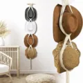 Makramee hut halter wandbehang boho stil handgemachte hut aufbewahrung organizer deko - 4 Ebenen