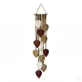 Handmade macrame wall hanging detail, boho cotton leaf tapestry close-up texture. - Long / Coffee