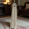 Handmade cotton rope ghost hanging ornament, perfect for Halloween party and home decor. - Ghost 3
