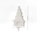 Handmade Macrame Christmas Tree Wall Hanging Cotton Rope Tassel Boho Decor 61x30cm - Style A Cream White