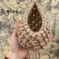 Handmade Jute Woven Teardrop Hanging Bird Nest S Size Bohemian Home Garden Decor - S