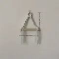 Nordic handmade woven cotton rope paper towel holder and wall hanging decoration rack. - 25x20cm Small Size