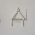 Handmade Nordic Macrame Wall Hanging Wooden Rod Paper Towel Holder For Home Decor - 30x30cm with Beads