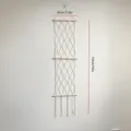 Macrame Plant Climbing Net Bohemian Handmade Cotton Rope Wall Hanging Support for Green Dill - Simple Style / 30x150cm