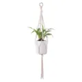 Macrame plant hanger bohemian handmade woven wall hanging plant holder for indoor home decor. - Simple Style / Natural Cotton
