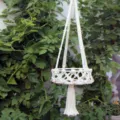 Handgemachte Baumwollkordel Blumenampel Makramee Pflanzentopfhalter Garten Hängekorb - Stil 2