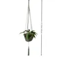 Groene macrame plantenhanger van katoendraad geweven hangende bloempot houder 105cm - Enkele Verpakking Zonder Dubbele Haken / Bonengroen