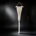 Macrame plantenhanger handgemaakt geweven muurhangende potouder balkon decor 20x68cm - M