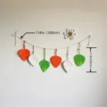 Handmade macrame leaf wall hanging bohemian cotton rope garland home decor room wall art - Colorful