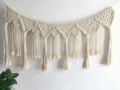 Handmade bohemian macrame wall hanging decor, woven cotton tapestry for home wedding party. - Style 1 / 110x85CM