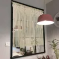 Handcrafted woven macrame wall hanging curtain bohemian home decor detail display - Style 3 / 80x89cm