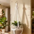Suspension de plante en macramé tissé à la main corde de coton panier pour déco maison - Style 5