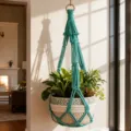 Panier Suspendu De Plante En Macrame Boheme Corde De Coton Fait Main Pot De Fleur Interieur - Style 7