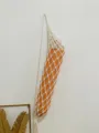 Borsa porta tappetino yoga in macrame fatto a mano sacca a rete in cotone beige variante - Stile 7