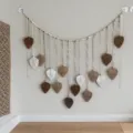Handmade macrame leaf wall hanging with wooden beads Nordic style tapestry for living room decor - Autumn