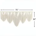 Boho macrame wall hanging tapestry, large woven cotton wall art decor, 71x32 inches cream. - Style 5