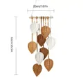Boho Macrame Wall Hanging Leaf Tapestry Handmade Woven Tassel Boho Home Decor - Small / Coffee