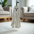 Handwoven Macrame Ghost Hanging Ornament White Cotton Rope Halloween Party Decor Variant - Ghost 1