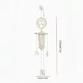 Bohemian handmade macrame skull wall hanging, beige cotton ghost pendant for Halloween decor. - L / Off White