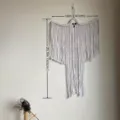 Halloween Macrame Ghost Wall Hanging White Woven Tassel Tapestry Party Holiday Decor - Style 2