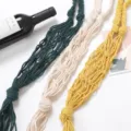 Sac de bouteille de vin en corde de coton, sac en filet réutilisable pour cadeaux. - 86cm / Blanc Cassé