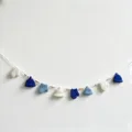 Ghirlanda di berretti e guanti lavorati a mano decorazione sospesa per feste - 10cmX200cm / Guanti Cappello Blu