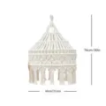 Bohemian handmade macrame lampshade large woven pendant light bohemian home decor 76x60cm - 60cm Beige Style 2