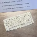 Handmade crochet knit headband in beige, vintage hollow hair accessory for women. - Headband in Off-White
