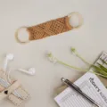 Handmade Macrame Woven Ring Storage Strap Nordic Style Cotton Hanging Accessory Brown - Linen Color