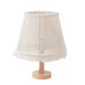 Nordic bohemian style handmade woven table lamp, cozy bedside decor light for warm bedroom. - Style 1 (Complete with Bulb)