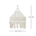 Bohemian handmade macrame lampshade pendant boho chic woven light cover home decor item - 50cm Beige Style 2
