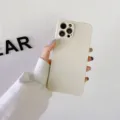 Elegante funda de teléfono lisa minimalista para iPhone, cubierta de silicona suave al tacto. - Blanco Antiguo / iphoneXR