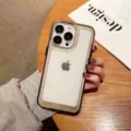 Vue détaillée de la coque de téléphone en acrylique bicolore transparente et rebords soignés. - iPhone 7/8 / Gris