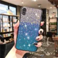Gradient rhinestone phone case with sparkling diamonds, elegant design for ultimate phone protection. - iPhone 7/8 / Blue