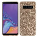 Glitter electroplated full coverage drop-resistant hard phone case close-up details view - Gold