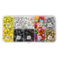 Acryl Smiley Perlen 10-Fächer-Set für DIY Schmuckherstellung, Armbänder und Halsketten. - 10 Raster Smiley Perlen Set (ZH028)