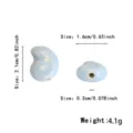 Ceramic conch shell bead DIY handmade bracelet necklace loose charm accessory light blue style - TC032-1 Light Blue