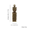Tibetan Style Three-Faced Vajra Seal Pendant Retro Alloy Ethnic DIY Jewelry Accessory item - Bronze Style (HJ0146-1)