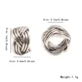 Perle intercalaire à grand trou en métal tissé vintage pour bracelet en cuir DIY homme - Style de Corde Tissée (HJ0145-2) / 10 Pièces/Paquet / Bronze